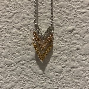 Touchstone Crystal by Swarovski Triple V Necklace